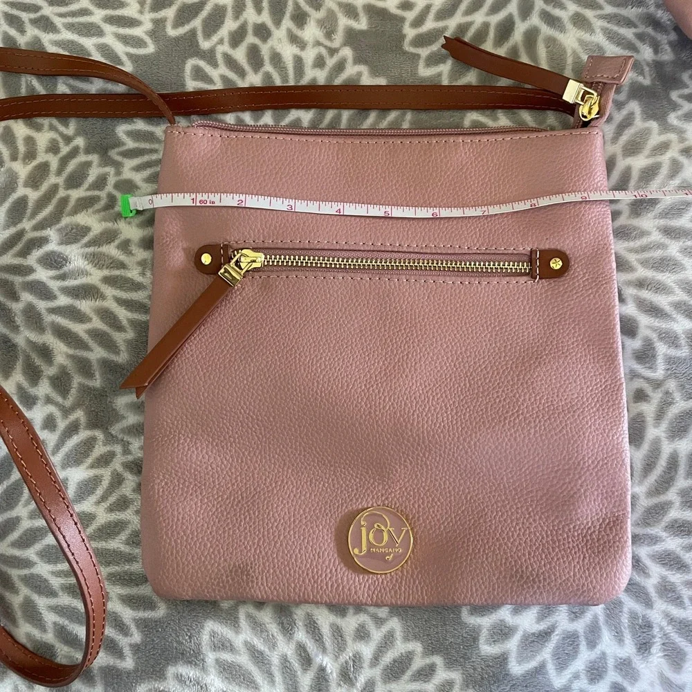 Joy Mangano Pink‎ Pebbled Leather Tote Bag Crossbody Purse Matching Set Normcore